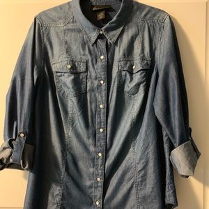 Lane Bryant Chambray Denim Top